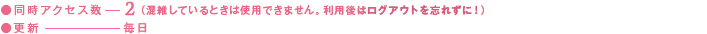 同時アクセス数：1　更新：毎日